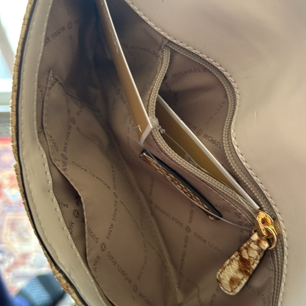 Michael Kors straw python capsule envelope clutch. - image 6